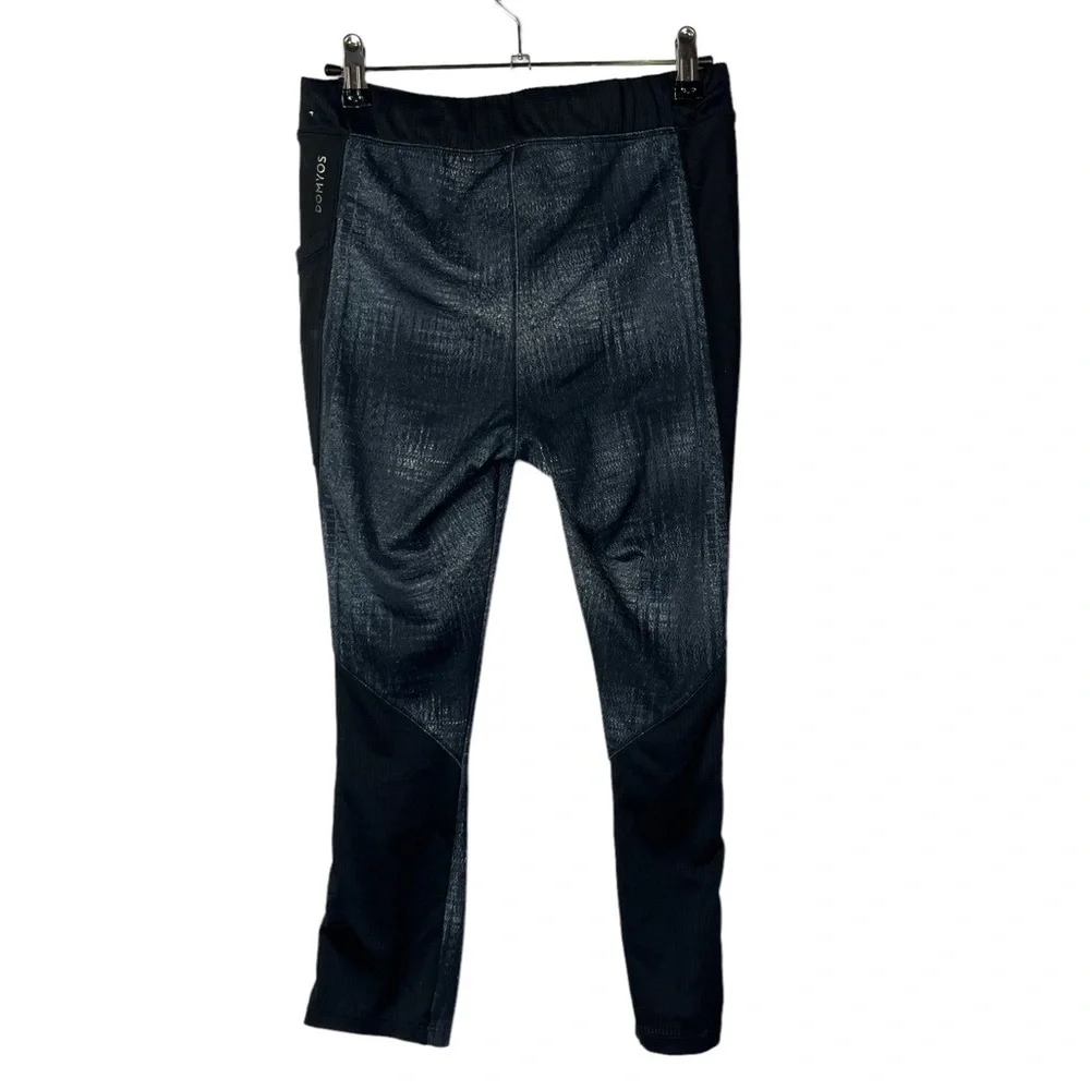Domyos‎ Decathlon Blue & Black Cropped Athletic Leggings M
